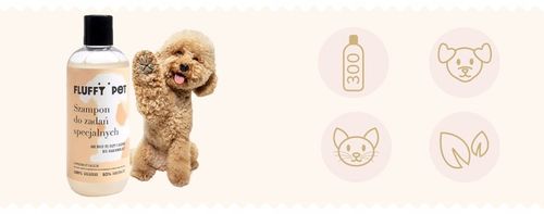 SZAMPON dla psów do zadań SPECJALNYCH FluffyPet 300ml HIPOALERGICZNY WEGAN na Arena.pl