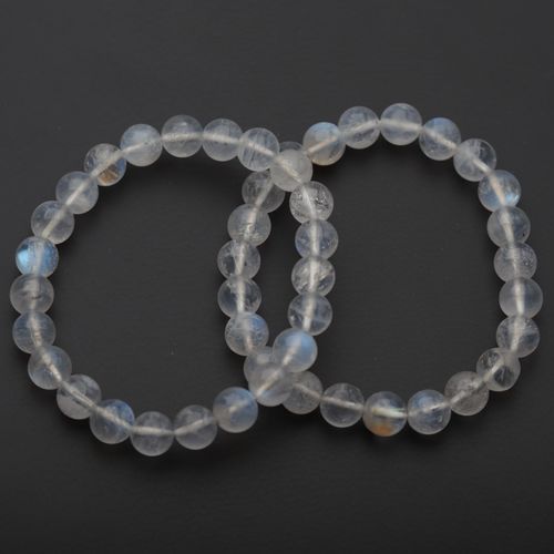 Bransoletka 18,5 cm - Kamień Księżycowy kulki na Arena.pl