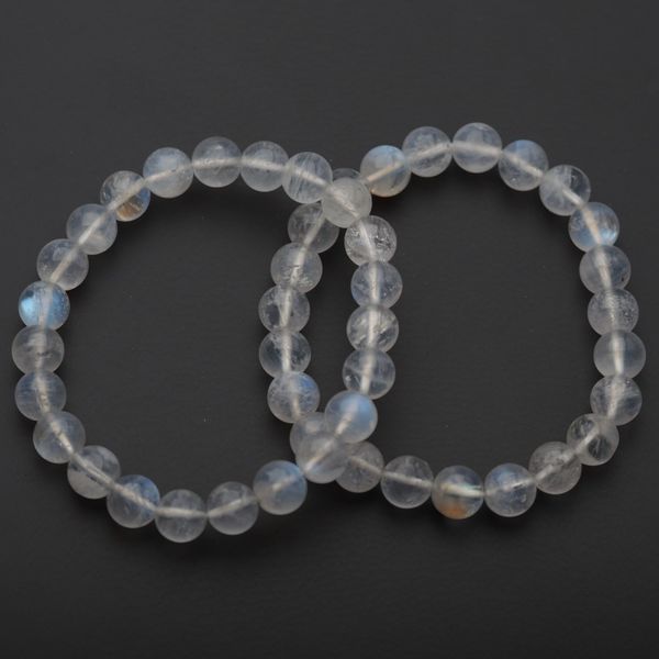 Bransoletka 18,5 cm - Kamień Księżycowy kulki zdjęcie 2