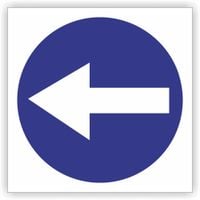 ZNAK tablica informacyjna C-3 NAKAZ JAZDY W LEWO (PRZED ZNAKIEM) 40cm