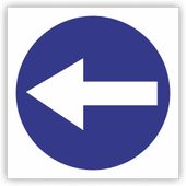 ZNAK tablica informacyjna C-3 NAKAZ JAZDY W LEWO (PRZED ZNAKIEM) 40cm