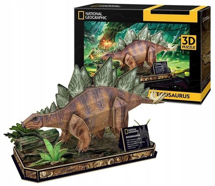 Puzzle 3D National Geographic Stegozaur - Cubic Fun zdjęcie 8