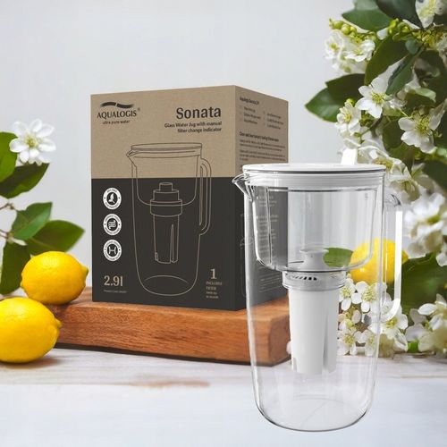 Szklany dzbanek filtrujący Sonata Biały + 6 wkładów UniX na Arena.pl