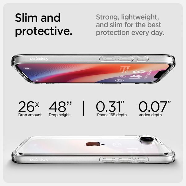 spigen ultra hybrid iphone 16e crystal clear zdjęcie 14