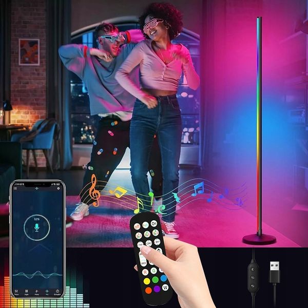 INTELIGENTNA LAMPA PODŁOGOWA LED RGB NAROŻNA STOJĄCA DO SALONU zdjęcie 13