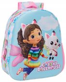 Plecak przedszkolny 3d Koci Domek Gabi Safta dla dziewczynki Wielokolorowy