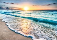 Fototapeta 3D widok ocean zachód słońca 200x130 FL