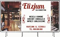 BANER REKLAMOWY 300x150 cm oczkowany projekt w cenie SALA BANKIETOWA