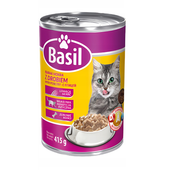 karma mokra dla kota basil z drobiem puszka 415 g
