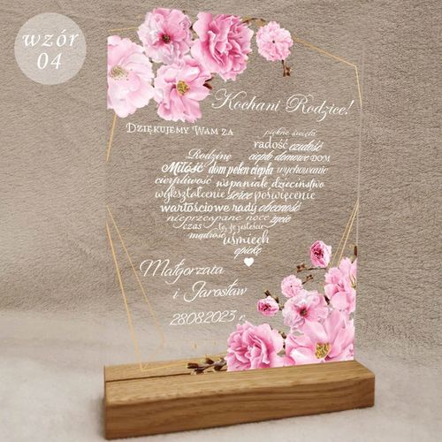 Podziękowanie ślubne dla rodziców dziadków na ślub na Arena.pl