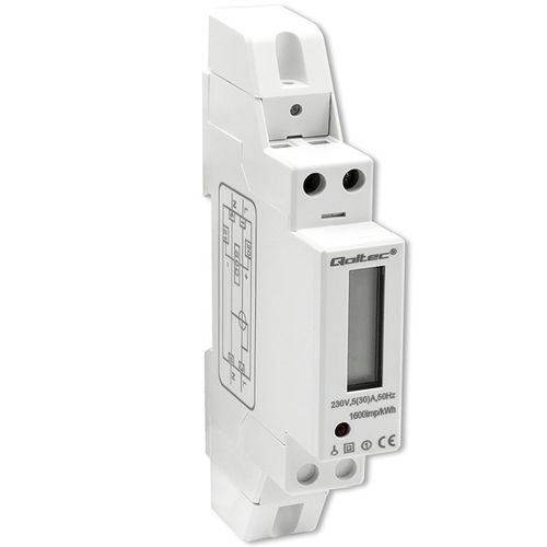 Qoltec Licznik Energii 230V DIN LCD 30A Jednofazowy na Arena.pl