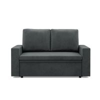 Sofa dwuosobowa, BLOM, velvet, 148x87x90 cm, ciemny szary | TYLETEGOTU