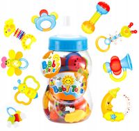 ZESTAW GRZECHOTEK GRZECHOTKI W BUTELCE ZABAWEK DLA DZIECI NIEMOWLĄT KLUCZE