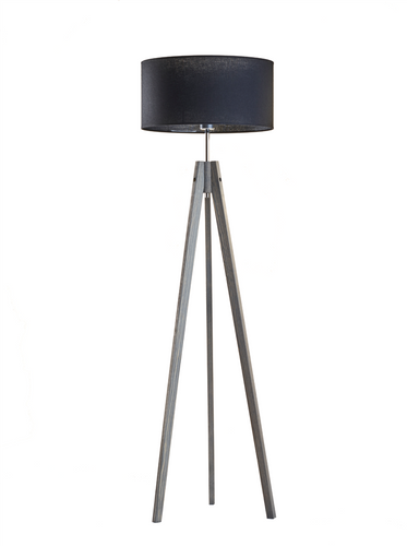 Popielata lampa podłogowa HAITI E27 na Arena.pl