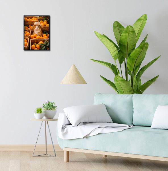 Plakat 30x40cm Kot w Pomarańczach zdjęcie 4