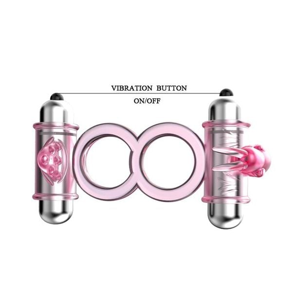 BAILE - BUNNY SNUGGLES COCK CLIT RING, 10 vibration functions zdjęcie 5