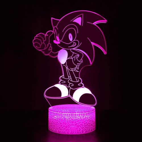 Lampka 3D nocna led usb Mały Sonic z bajki na Arena.pl