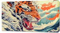 Obraz 90x50cm Tygrys Na Fali