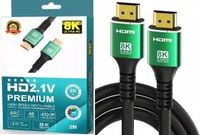 Kabel HDMI - HDMI 2.1 V PREMIUM 8K 4K 144Hz Mocny Przewód Projektor 2m