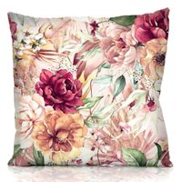 Poszewka Welurowa 45X45 Różowe Kwiaty 21130