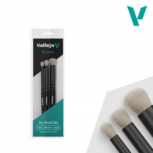 Vallejo: B07990 - Dry Brush Set - Natural (S, M, L) na Arena.pl