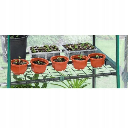 MINI SZKLARNIA FOLIA BALKONOWA 4 Półki 160x70x50cm Rośliny Kwiaty Sadzonki na Arena.pl