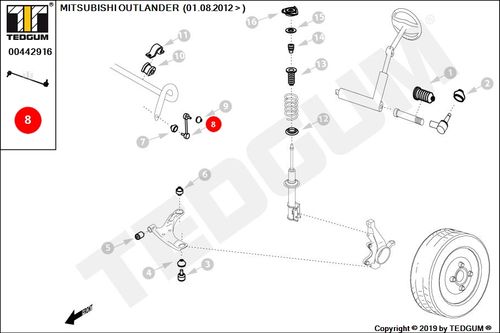 OUTLANDER ŁĄCZNIK STABILIZATORA PRZEDNIEGO 12- na Arena.pl