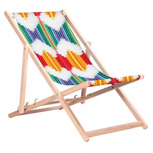 Leżak drewniany z nadrukiem Kredki KN75 na Arena.pl