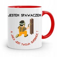 Kubek Czerwony Prezent Sprawacza Jestem Spawaczem Z Nadrukiem Ze Zdjęciem