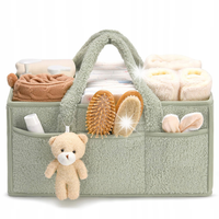 Baby Diaper Caddy Organizer z uchwytem, przenośny kosz do przechowywania pi