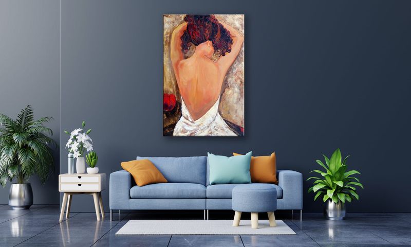 OBRAZ NA PŁÓTNIE 055 Kobieta 30x40cm zdjęcie 4