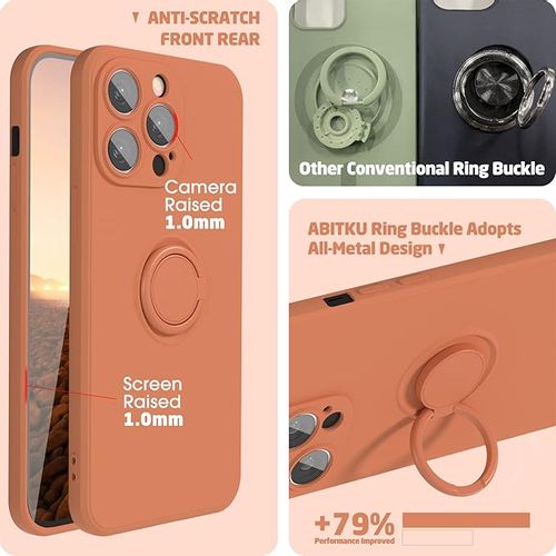 Etui ABITKU Ring Stand do iPhone'a 14 Pro Max 6,7 cala Pomarańcz na Arena.pl