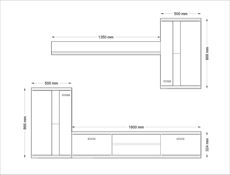 Meblościanka do salonu FELI Oświetlenie - oświetlenie LED zdjęcie 3