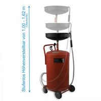 19650Mobilna czerwona zlewarka do oleju warsztatowa pojemnik 80litrów