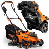 KOSIARKA AKUMULATOROWA TOP CUT 20V 37CM KOSZ 35L 2X AKU ŁADOWARKA