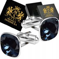 Spinki do Mankietów Koszuli Męskie Srebrne Stal Szlachetna 316L na Prezent