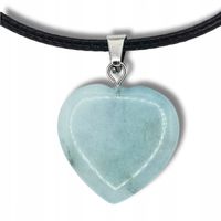 Wisiorek serce, ,kamień naturalny, AKWAMARYN , zawieszka