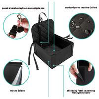 Fotelik Samochodowy Dla Psa - Transporter Na Siedzenie Do Auta