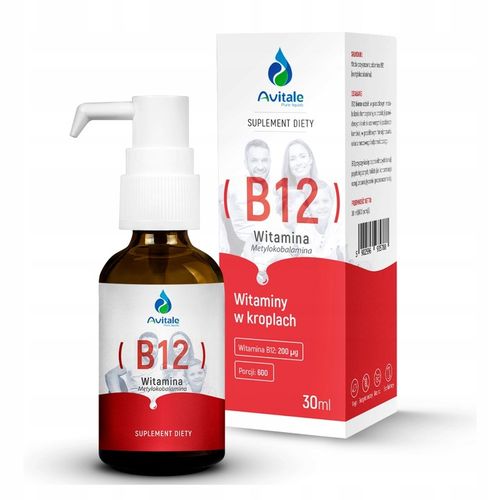 AVITALE WITAMINA B12 METYLOKOBALAMINA 200 µg Wysoka przyswajalność ENERGIA na Arena.pl