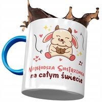 Kubek Błękitny Dla Siostrzenicy Urodziny Prezent Z Nadrukiem Ze Zdjęciem