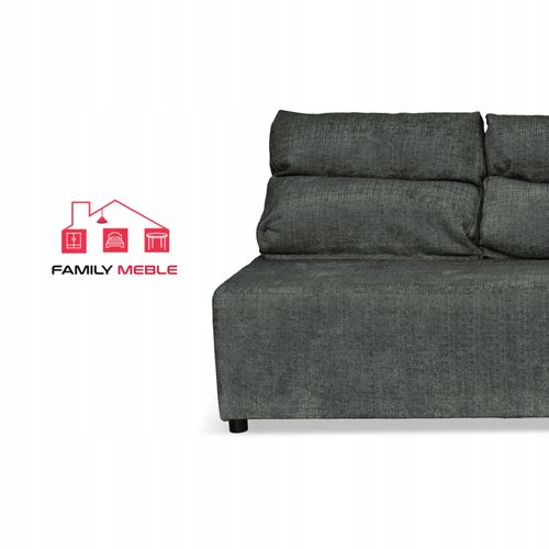 Kanapa sofa KIMO funkcja spania pojemnik Family Meble Ramona c. szary welur na Arena.pl