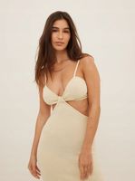 NA-KD Cut Out Knitted Slit Dress ROZMIAR L