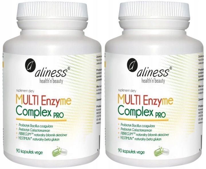 Aliness MULTI Enzyme Complex PROBIOTYK ENZYMY TRAWIENNE VEGE 90k zdjęcie 2