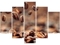 105CM 150CM OBRAZ 5 ELEM PALONE ZŁOTO DRUK