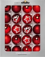 BOMBKI CHOINKOWE 20szt. 5,7CM CZERWONE BOMBKI NA CHOINKĘ