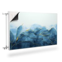 Mata MAGNETYCZNA Grzejnika Abstrakcyjne Liście Line-art 90cm x 60cm