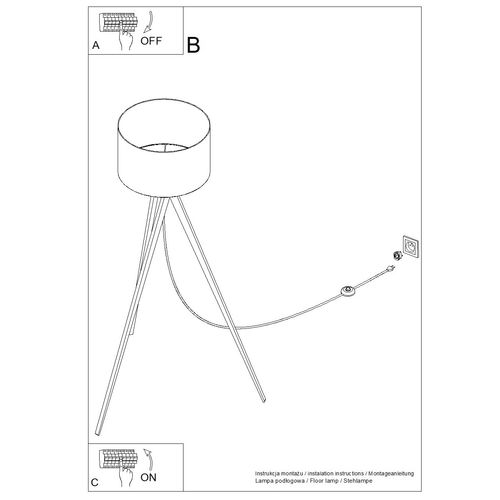 Lampa podłogowa NATT biała na Arena.pl