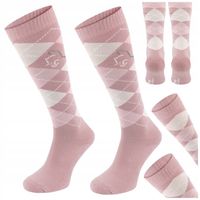 Skarpety jeździeckie w romby podkolanówki na konie 80% bawełny Comodo