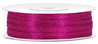 Tasiemka satynowa, fuksja, 3mm/50m
