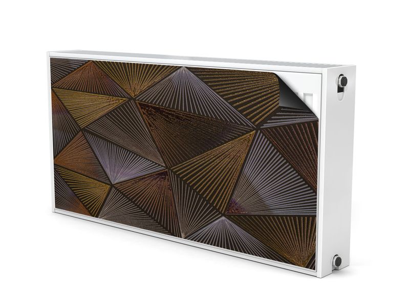 Osłona MAGNETYCZNA Grzejnika Abstrakcja Trójkąty Dekoracja 110cm x 60cm zdjęcie 2